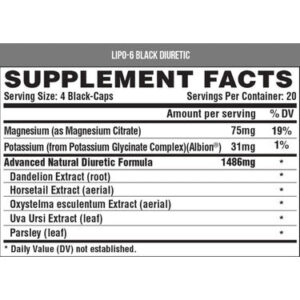 Nutrex Research, LIPO-6 Diuretic Fat Burners Diet Formulas Natural Water & Bloat Reducer 80 Capsules - Görsel 2