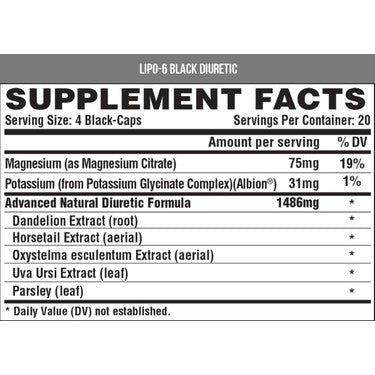 Nutrex Research, LIPO-6 Diuretic Fat Burners Diet Formulas Natural Water & Bloat Reducer 80 Capsules