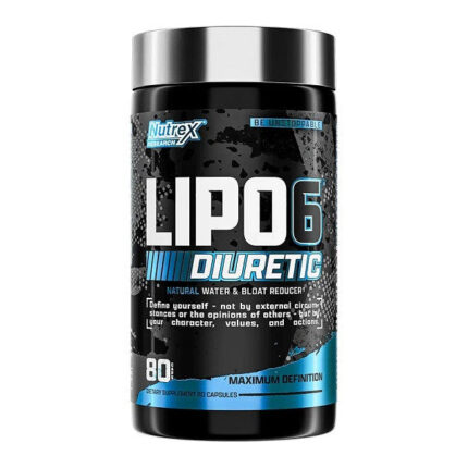 Nutrex Research, LIPO-6 Diuretic Fat Burners Diet Formulas Natural Water & Bloat Reducer 80 Capsules