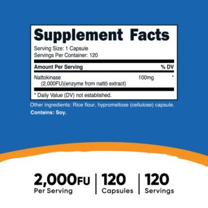 Nutricost Nattokinase 2,000 Fu 120 Capsules - Görsel 2