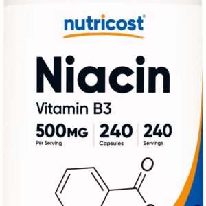 Nutricost Niacin (Vitamin B3) 500mg 240 Capsules