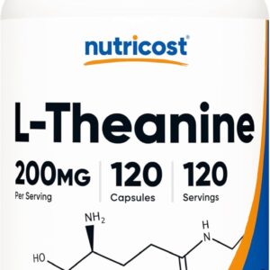 Nutricost L-Theanine Brain & Cognitive 200mg 120 Capsules Double Strength
