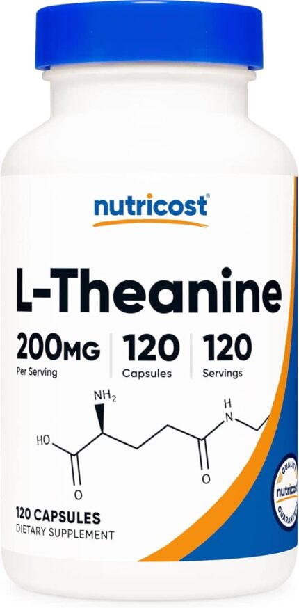 Nutricost L-Theanine Brain & Cognitive 200mg 120 Capsules Double Strength