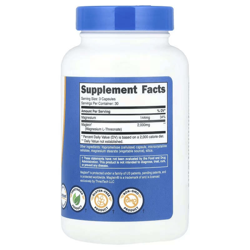 Nutricost Magtein Magnesium L-Threonate 90 Caps - Görsel 2