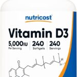 Nutricost Vitamin D3 5,000 IU 240 Softgels