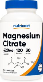Nutricost Magnesium Citrate 420mg 120 Veggie Caps