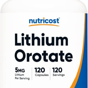 Nutricost Lithium Orotate Neuroprotective Effects Brain 5mg 120 Caps
