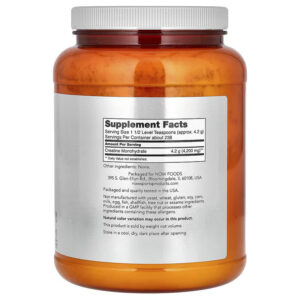 NOW Foods Sports Micronized Creatine Monohydrate 1 kg - Görsel 2