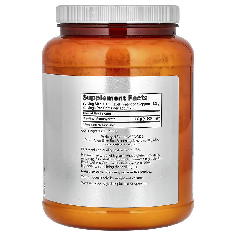 NOW Foods Sports Micronized Creatine Monohydrate 1 kg