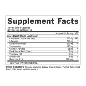 Nutrex Lıpo 6 Black 120 Capsules - Görsel 2