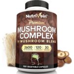 Nutrivein Mushroom Nootropic Complex Lion’s Mane Cordyceps Chaga Reishi Turkey Tail Maitake