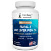 DR.BERG Omega-3 Cod Liver Fish Oil DHA EPA 60 Softgels