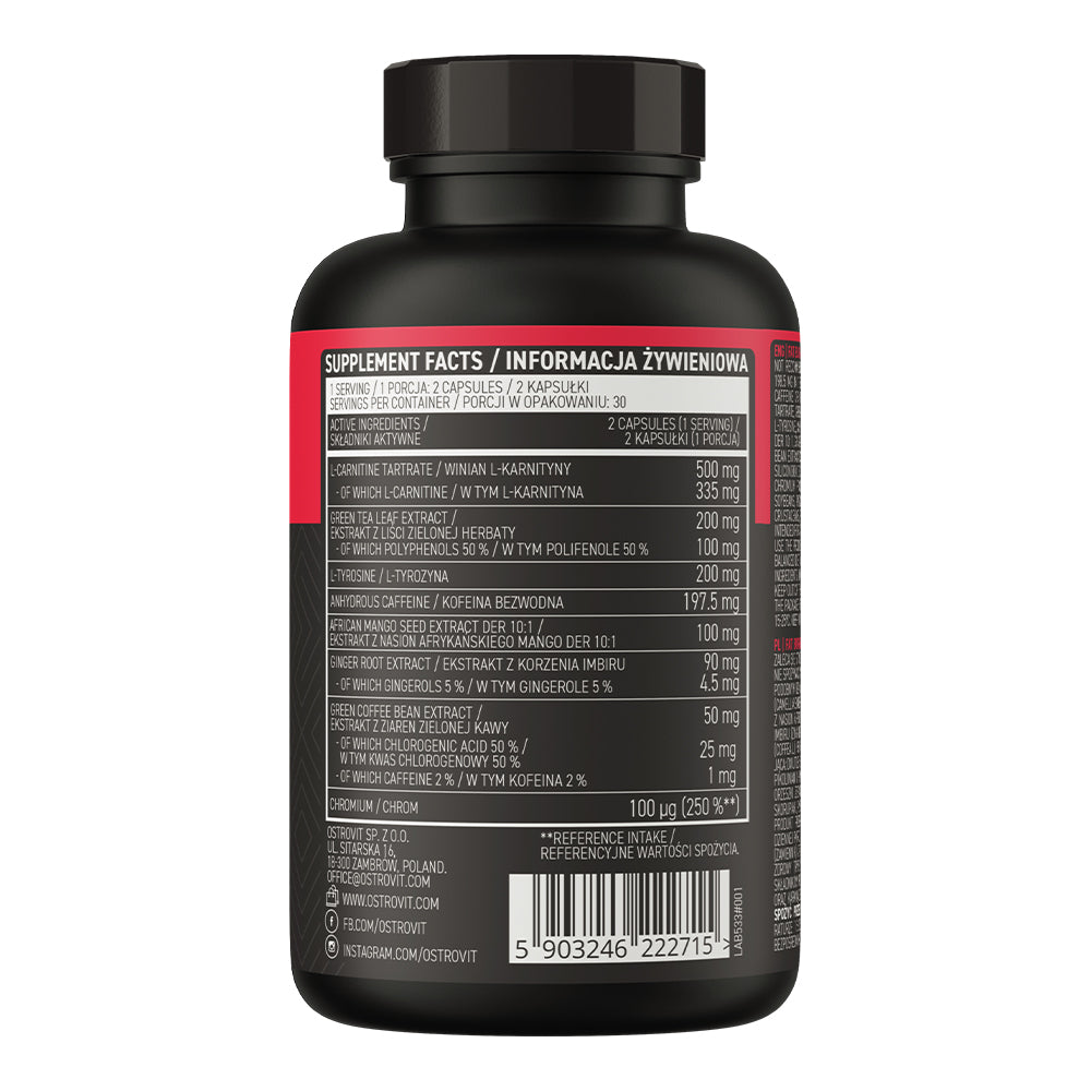 OstroVit Fat Burner+L-Carnitine for women 60 capsules-Bayanlara özel