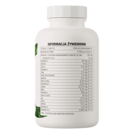 OstroVit VIT&MIN + Vitamin KSM66 Ashwagandha 120 tablets - Görsel 3