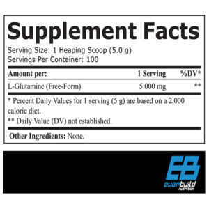 EVERBUİLD Glutamine 5000 / 500g. – 100 servis