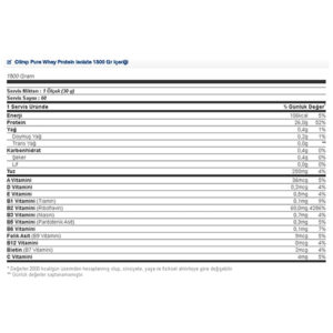 Olimp Pure Whey Protein Isolate 1800 Gr - Görsel 2
