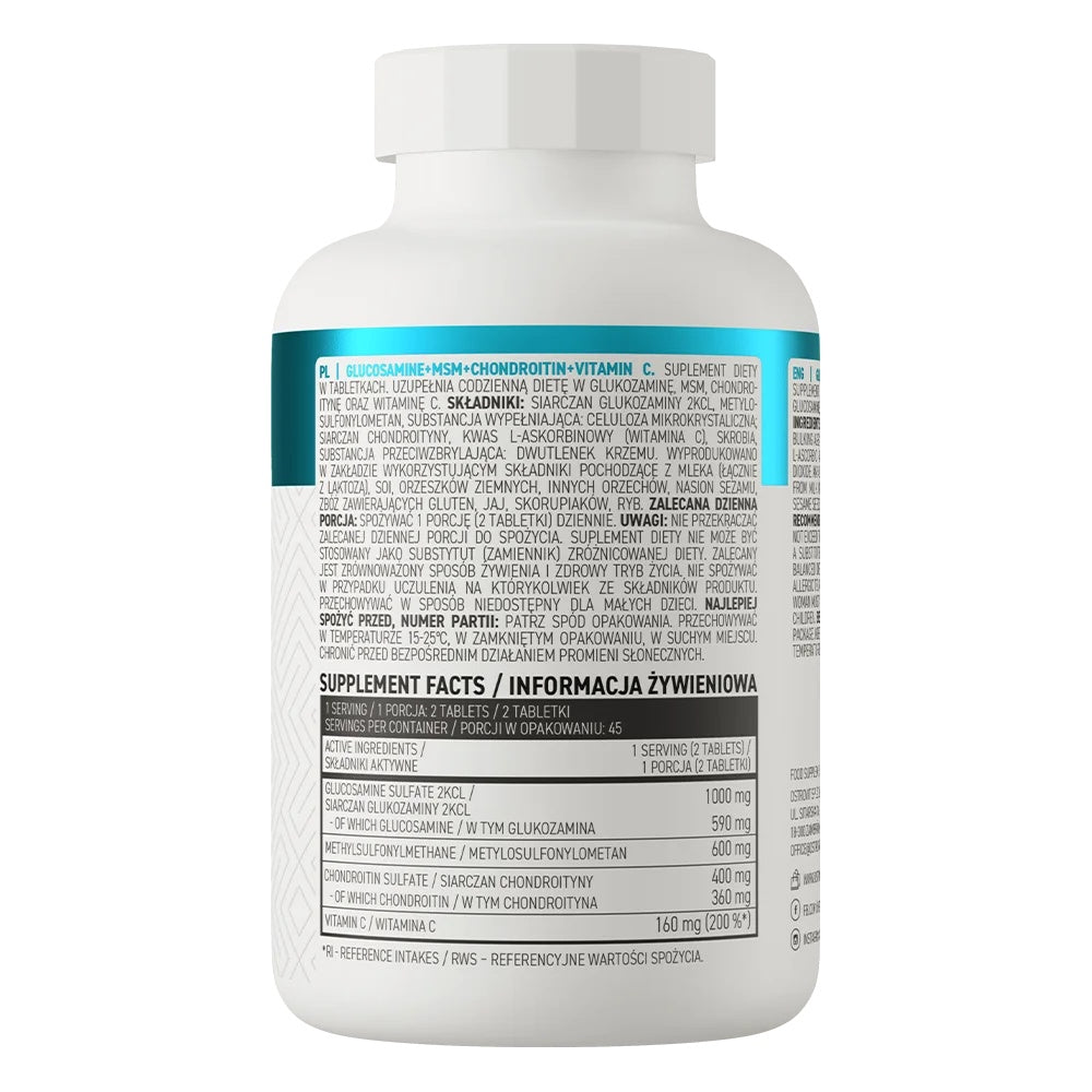 OstroVit Glucosamine + MSM + Chondroitin + Vitamin C 90 tab