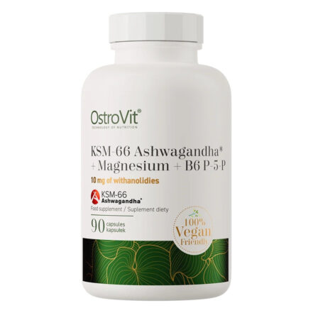 OstroVit Ashwagandha KSM66 + Magnezyum + B6 P-5-P Vege 90 kapsül