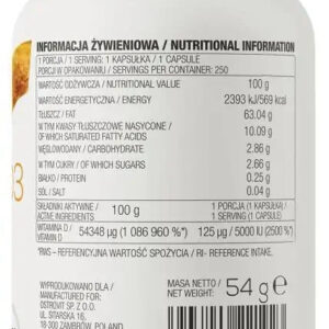 OstroVit Vitamin D3 5000IU – 250 Softgels