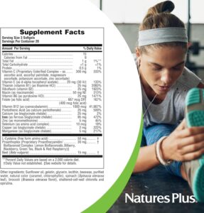NaturesPlus Hema-Plex + Iron +Niacin+Copper+Selenium+Benfotiamine 60 Fast-Acting Softgels - Görsel 4