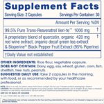ProHealth Pure Trans Resveratrol Plus Quercetin Red Wine & Green Tea Extract Healthy Aging 1000mg 60 Caps - Görsel 5