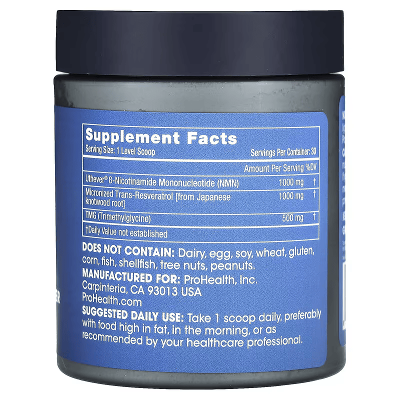 ProHealth Longevity NMN Pro Complete Trans Resveratrol & TMG Cellular Health Anti-Aging 75 gr - Görsel 2