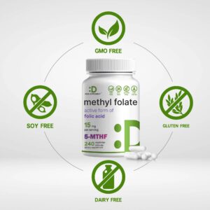 Deal Supplement L Methylfolate 15mg 25,000 Per Serving, 240 Veggie Capsules - Görsel 2