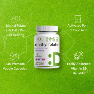 Deal Supplement L Methylfolate 15mg 25,000 Per Serving, 240 Veggie Capsules - Görsel 3