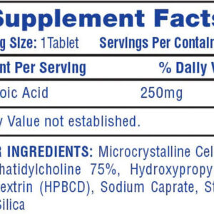 Hitech R-ALA (R-Alpha Lipoic Acid) 250 mg 60 Tablet