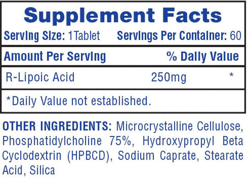 Hitech R-ALA (R-Alpha Lipoic Acid) 250 mg 60 Tablet - Görsel 2
