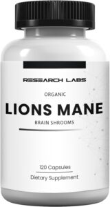 Research Labs Organic Lions Mane Immune System Booster & Nootropic Brain Support Mushroom 120 Caps - Görsel 2