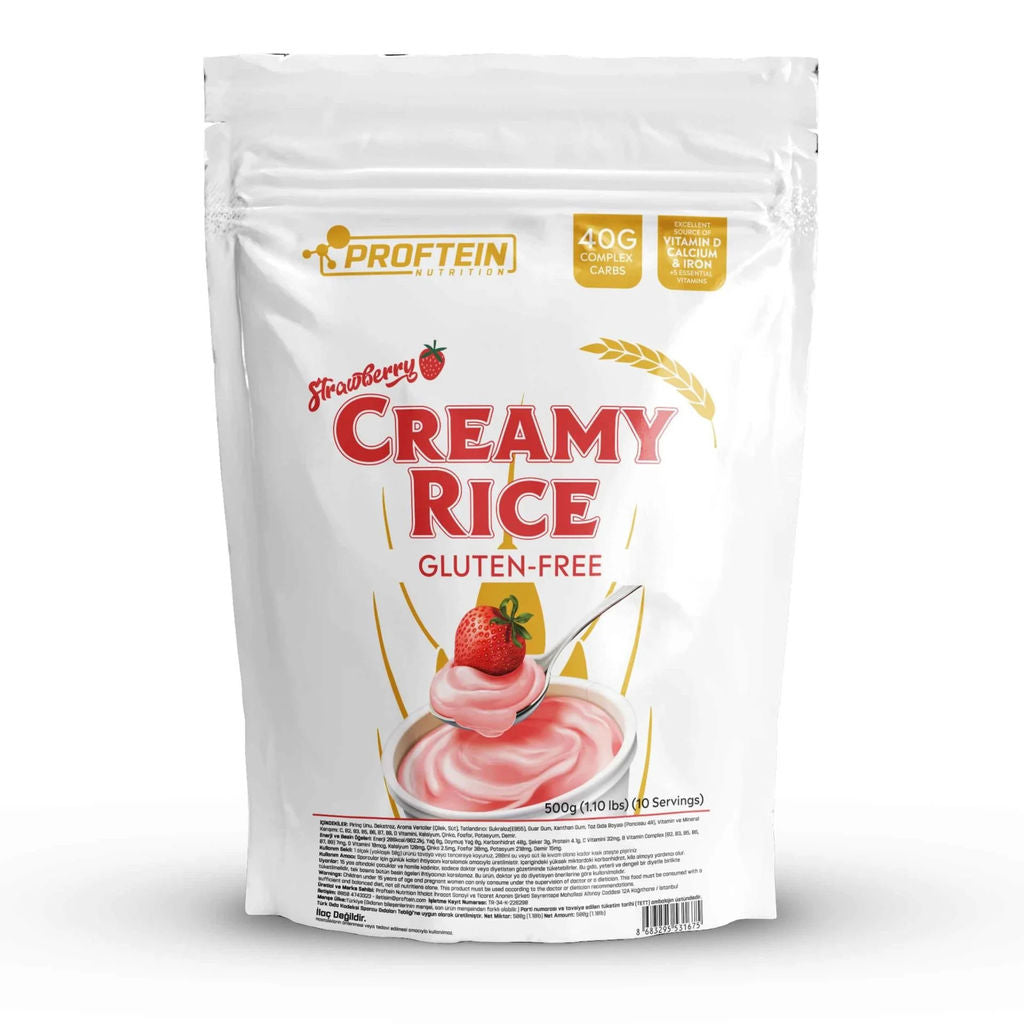 Proftein Cream of Rice Cream Aromalı Pirinç unu Yüksek PROTEİN + KARBONHİDRAT 500 gram
