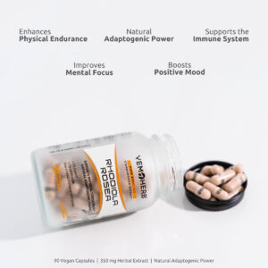 VEMOHERB Rhodiola Rosea 90 Caps. - Görsel 2