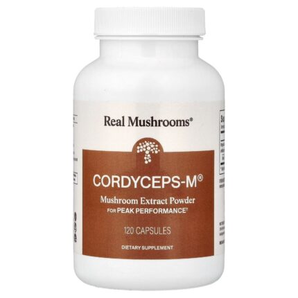 Real Mushrooms Organic Cordyceps Mushroom Powder 120 Caps