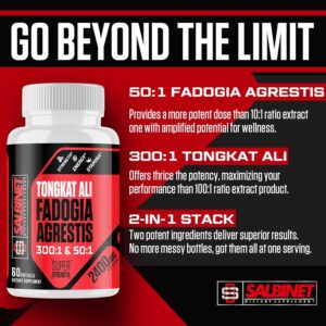 Salbinet 2400mg Fadogia Agrestis Tongkat Ali 1400mg Fadogia Agrestis & 1000mg Tongkat Ali - Görsel 5
