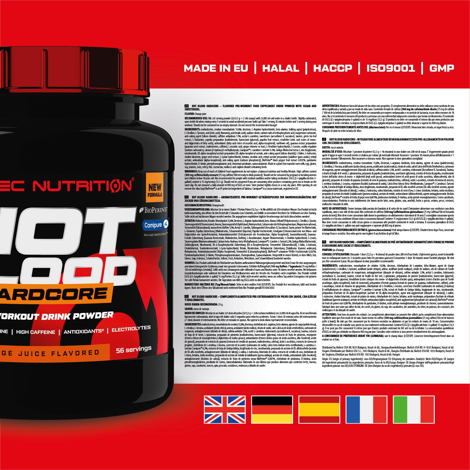 Scitec Nutrition Hot Blood Hardcore Pump Preworkout (700 gr.) - 56 servis - Görsel 2