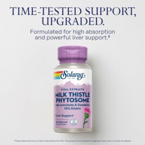 SOLARAY Milk Thistle Phytosome with Artichoke Dandelion and Ginger Liver 60 Caps - Görsel 2