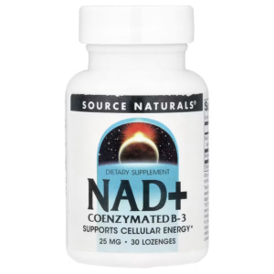 Source Naturals NAD+ Brain & Cognitive Coenzymated Vitamin B3 Niacin 30 Lozenges