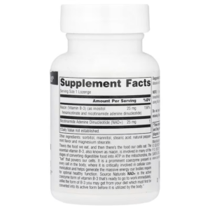 Source Naturals NAD+ Brain & Cognitive Coenzymated Vitamin B3 Niacin 30 Lozenges