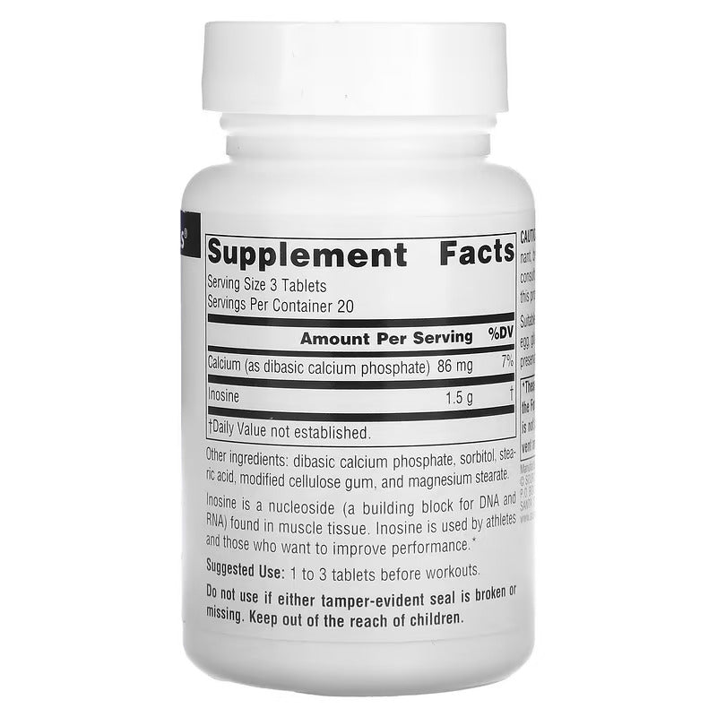 Source Naturals Athletic Series Inosine Calcium Bone, Joint & Cartilage 500 mg, 60 Tablet