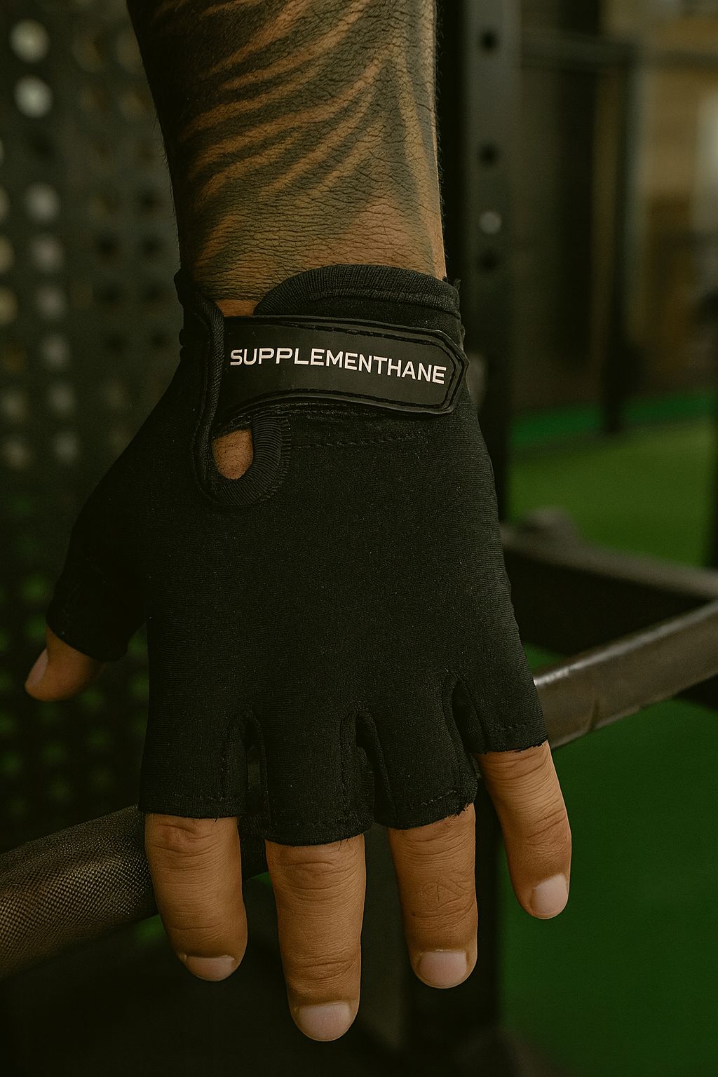 Supplementhane Fitness Ağırlık Body Sporcu Deri Eldiven - Siyah - Görsel 3