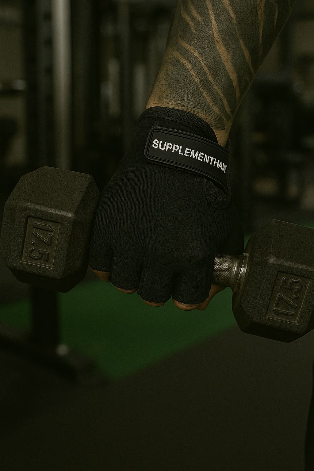 Supplementhane Fitness Ağırlık Body Sporcu Deri Eldiven - Siyah - Görsel 2