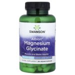 Swanson, Albion Magnesium(Magnezyum) Glycinate, 133 mg, 90 Vegan Caps