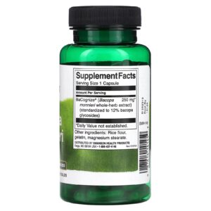 Swanson, Bacopa Monnieri, 250 mg, 90 Caps - Görsel 2
