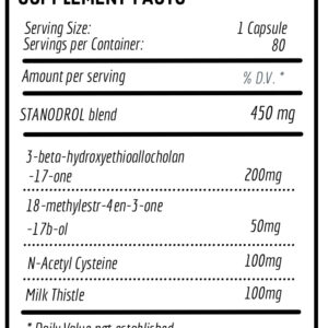 Swiss Pharma Stanodrol 450 mg NAC, Milk Thistle 80 Kapsül