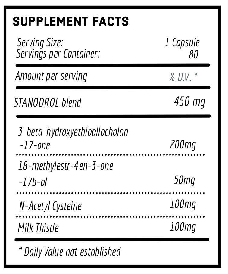 Swiss Pharma Stanodrol 450 mg NAC, Milk Thistle 80 Kapsül - Görsel 2
