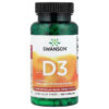 Swanson Vitamin D3 Higher Potency 50 mcg 2,000 IU 250 Caps