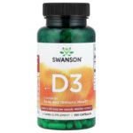 Swanson Vitamin D3 Higher Potency 50 mcg 2,000 IU 250 Caps