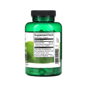 Swanson Dopa Mucuna Testo booster  Pruriens, 350 mg, 200 Capsules - Görsel 2