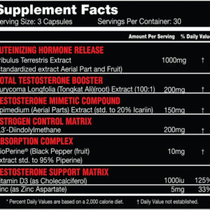 KILLER LABZ TERMINATOR TEST Tribulus , Longjack Tongkat ali 100:1 90 SERVINGS